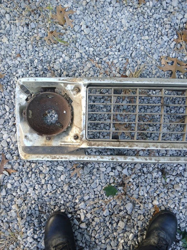 Ford F100 F250 1970 rejilla OEM estampada rejilla dividida carcasa e insertos D0TZ-8200 Foto 4 de 4