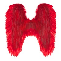 EngelsflüGel Rot 65Cm Teufel Halloween FlüGel Groß TeufelsflüGel FederflüGel