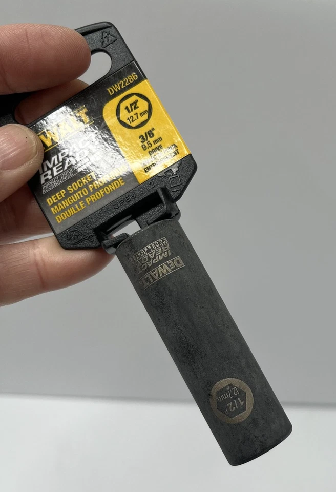 DEWALT Impact Ready Deep Well Socket 1/2 in 12.7mm 3/8 in Drive DW2286 New - Image 2 of 4