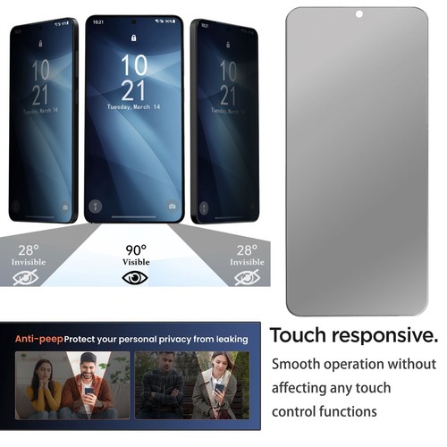 Protector de pantalla de vidrio templado de privacidad para Samsung Galaxy S25 Edge - Imagen 24 de 39