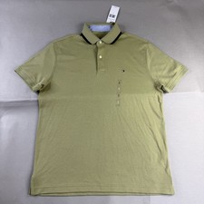 Tommy Hilfiger Polo Shirt Small Men Green Classic Fit Short Sleeve New 29