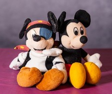 Mickey Mouse Plush Lot   Pirate Bean Bag Plush  Classic Plush   Good Condition
