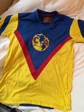 Retro Stars América Soccer Jersey Blue Yellow Red Fan Shirt CA Logo