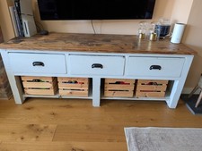 Industrial Rustic Vintage Workbench - TV Unit Storage Cabinet