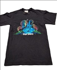 Vintage 90s Walt Disney World Magic Kingdom Castle T-Shirt Small Black