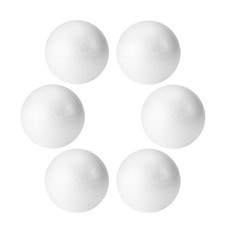6 Pack Craft Foam Balls 4 inch, White Polystyrene Smooth Round Balls, for Art...