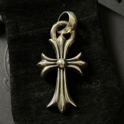 Chrome Hearts Small Cross Pendant With Bale 925 Sterling Silver - Lightly Used