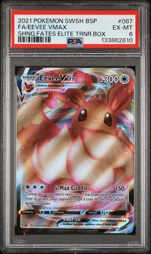 2021 POKEMON SWSH BLACK STAR PROMO #087 FULL ART/EEVEE VMAX PSA 6