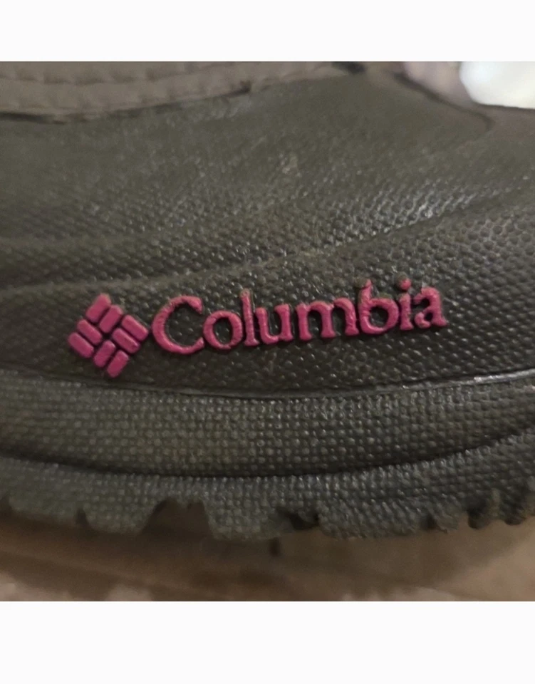 Columbia молодежи снег ботинки 200g водонепроницаемый серый розовый искусственного меха США 4 ЕС 35 - Изображение 2 из 4