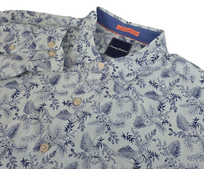 Tommy Bahama Villa Blooms Silk Blend L/S Button Up Shirt Sz 2XL Stretch Hawaiian