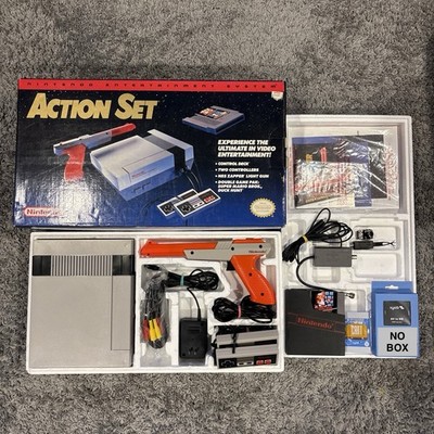 Nintendo NES Action Set Console - Blue Box Version - Complete In Box - Tested