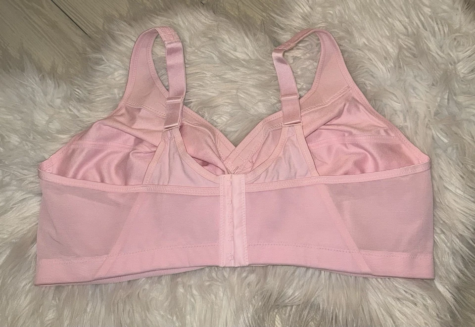 Sujetador deportivo Glamorise 1005 Magic Lift sin cables sin costuras sin forro para mujer 42D rosa Foto 4 de 4