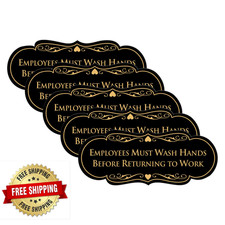 Signs ByLITA Employees Must Wash Hands Before Returning to Work Sign