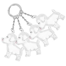 4 Pcs Keepsake Keychain for Pet Hair Memorial Dog Collector Charm