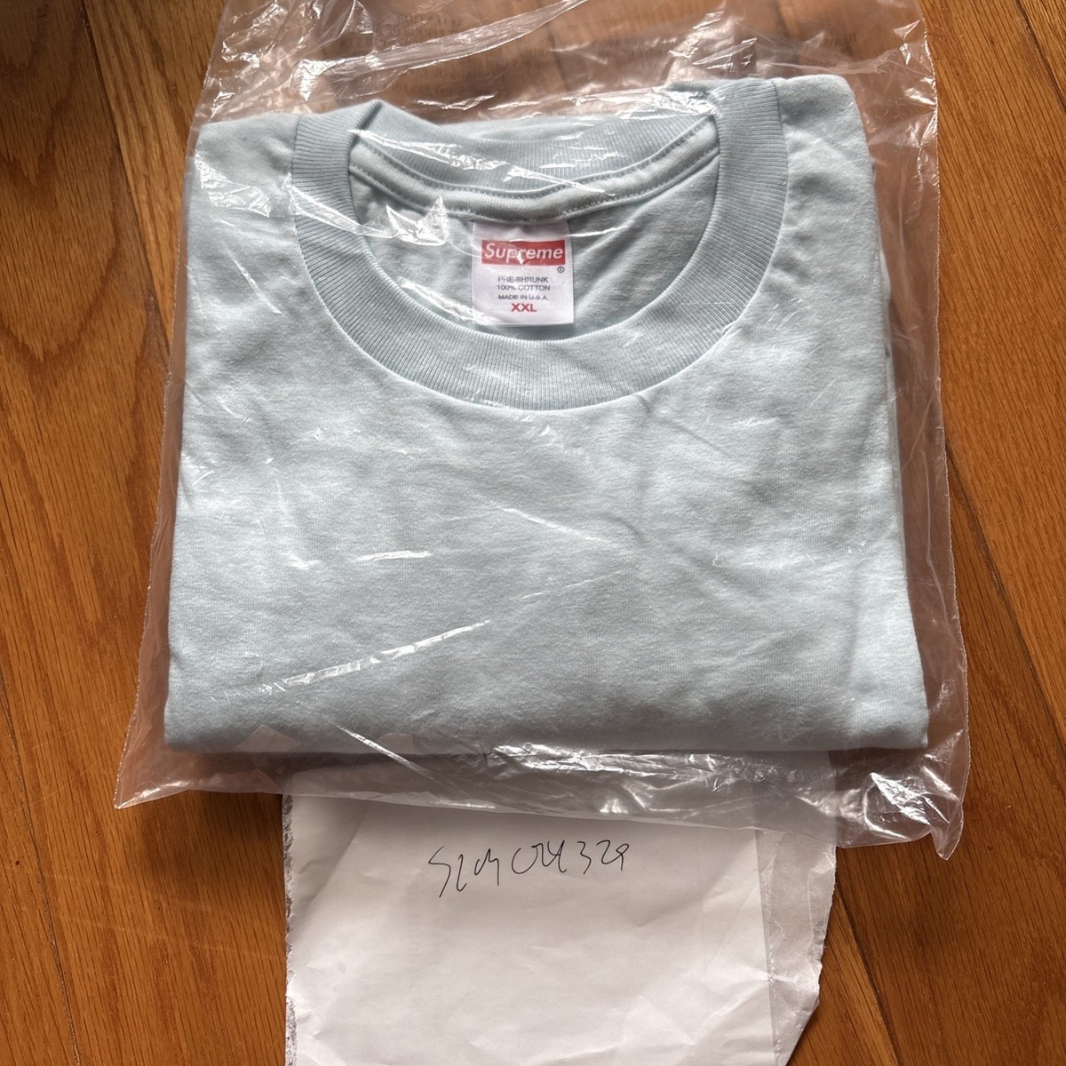 New SS23 Supreme Arabic Logo Tee Pale Blue Size XXL In Hand Ready