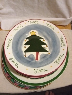 Eddie Bauer Home Christmas Plate Set(4 In Total)