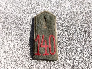 WWI German Shoulder Board Infantry Regiment No. 140