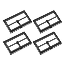 4Pcs Belt Buckle, 1.77" Single Prong Rectangle Buckles, Matte Black