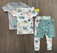 New Carters Just One you 4 Pc Cotton Dinosaur Pajama Set Size 4T