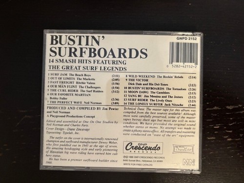 Bustin' Surfboards by Bustin' Su (CD, Jul-1995, GNP/Crescendo) - Picture 2 of 3