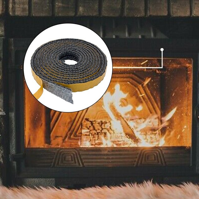 Black Flat Stove Rope Self-Adhesive Glass Seal Stove Fire Rope 10mm*2mm Black Flat Stove Rope Self-Adhesive Glass Seal Stove Fire Rope 10mm*2mm