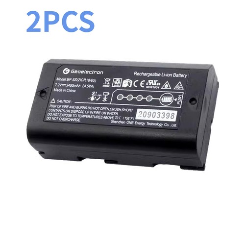 2-Count 7.2V BP-5S Battery 3400mAh For Topcon STONEX Unistrong South X11 Data - 第 1/6 張圖片