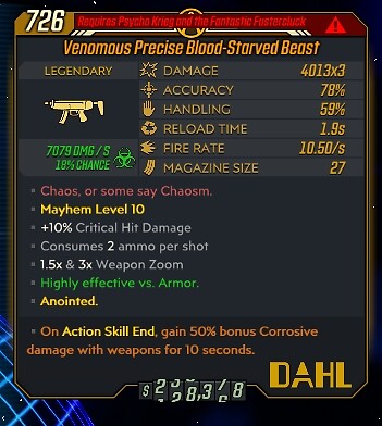 Borderlands 3 🔥Buy 1, Get 1 Free🔥 Any Level 72 SMGs - Any Anointment DLC4 - Picture 122 of 225