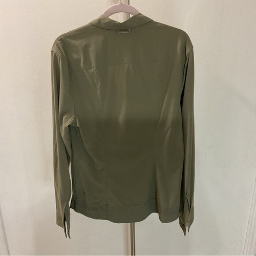 Lululemon Olive Button Down Long Sleeve Shirt Size L - Picture 5 of 11