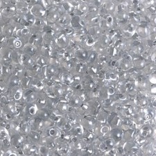 DP-242, Sparkling Pewter Lined Crystal, 10g, 3.4mm drop/fringe beads, db-129 