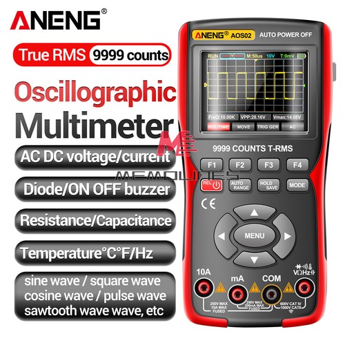 ANENG AOS02 Digital Oscilloscope Transistor Test Multimeter 10MHZ Bandwidth New