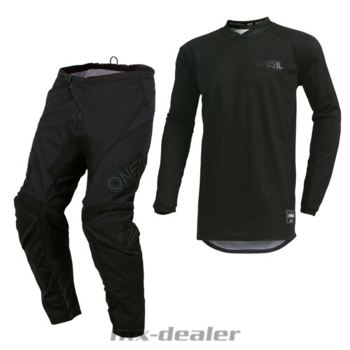 O'Neal Element Clásico Negro Pantalones Jersey Motocross Enduro Quad Combo - Imagen 1 de 7