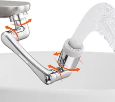 Spurtar 1440° Faucet Extender for Bathroom Sink, 2 Water Outlet Modes 1080° Rota