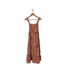 Alejandra Orange Paisley Tiered Maxi Dress Band of the free gypsies boho Small