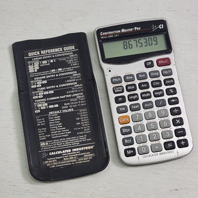Calculated Industries 4065 Construction Master Pro Calculator Version 3.1 Works!