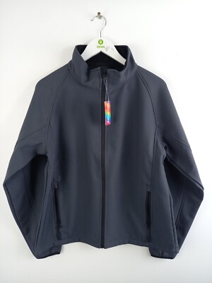 Result Core Women's Zip Through Softshell Long Sleeve Jacket Grey Size 8 NWOT F2