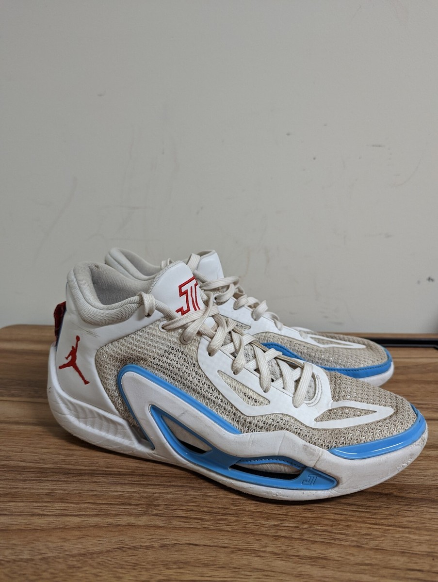NIKE MENS AIR JORDAN TATUM 1 DX5573-100 WHITE-RED-BLUE SAINT