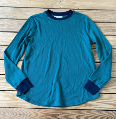 treasure & bond NWOT women s waffle knit shirt size S green blue M2