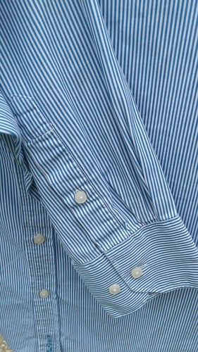 Ben Sherman Shirt. Blue & White stripe. Large. Standard Collar - Picture 7 of 10