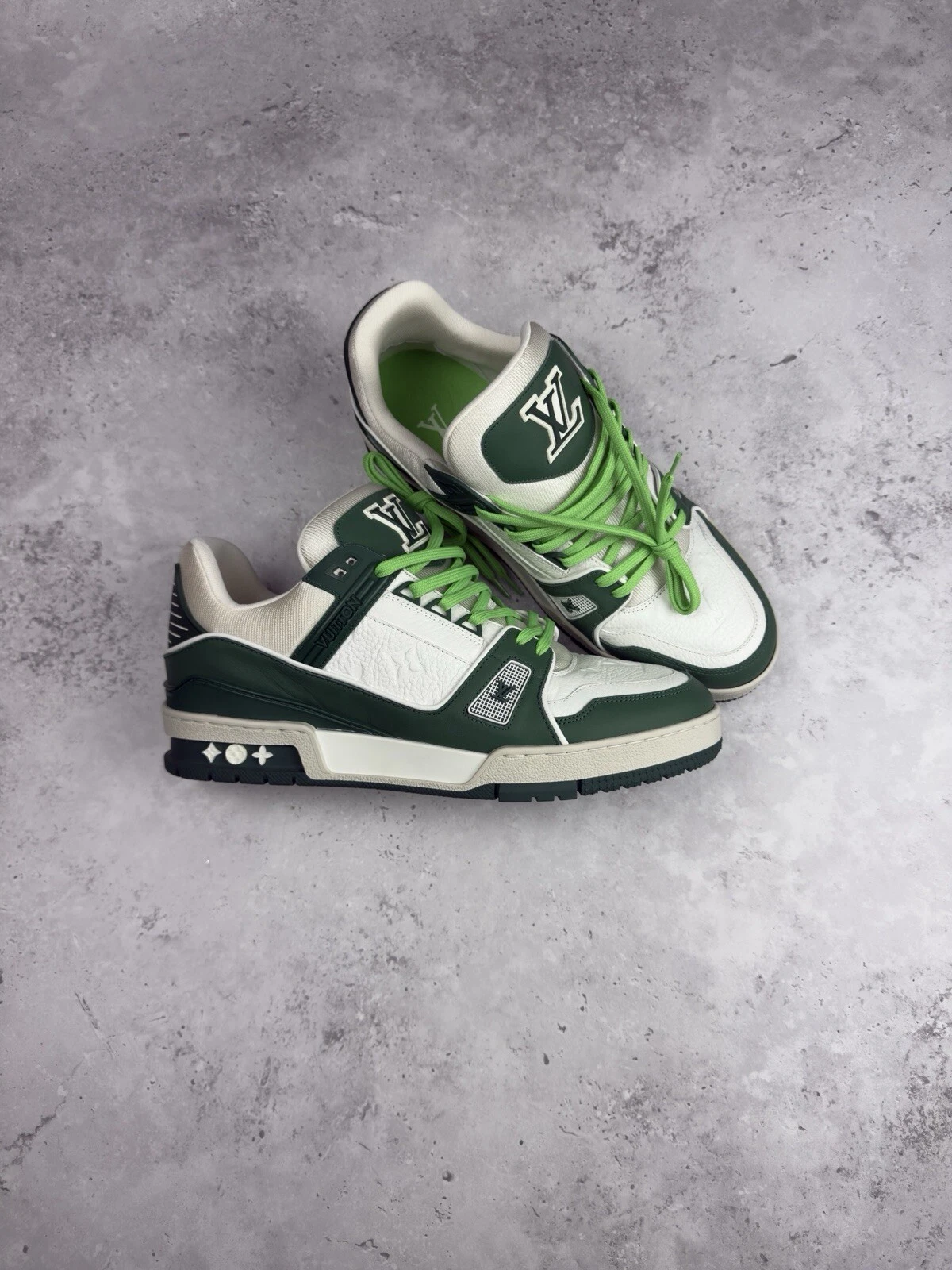 LOUIS VUITTON TRAINER Scarpe da ginnastica Louis Vuitton verdi OG LV8 UK8 US9 nuove esaurite in tutto il mondo 100% autentiche