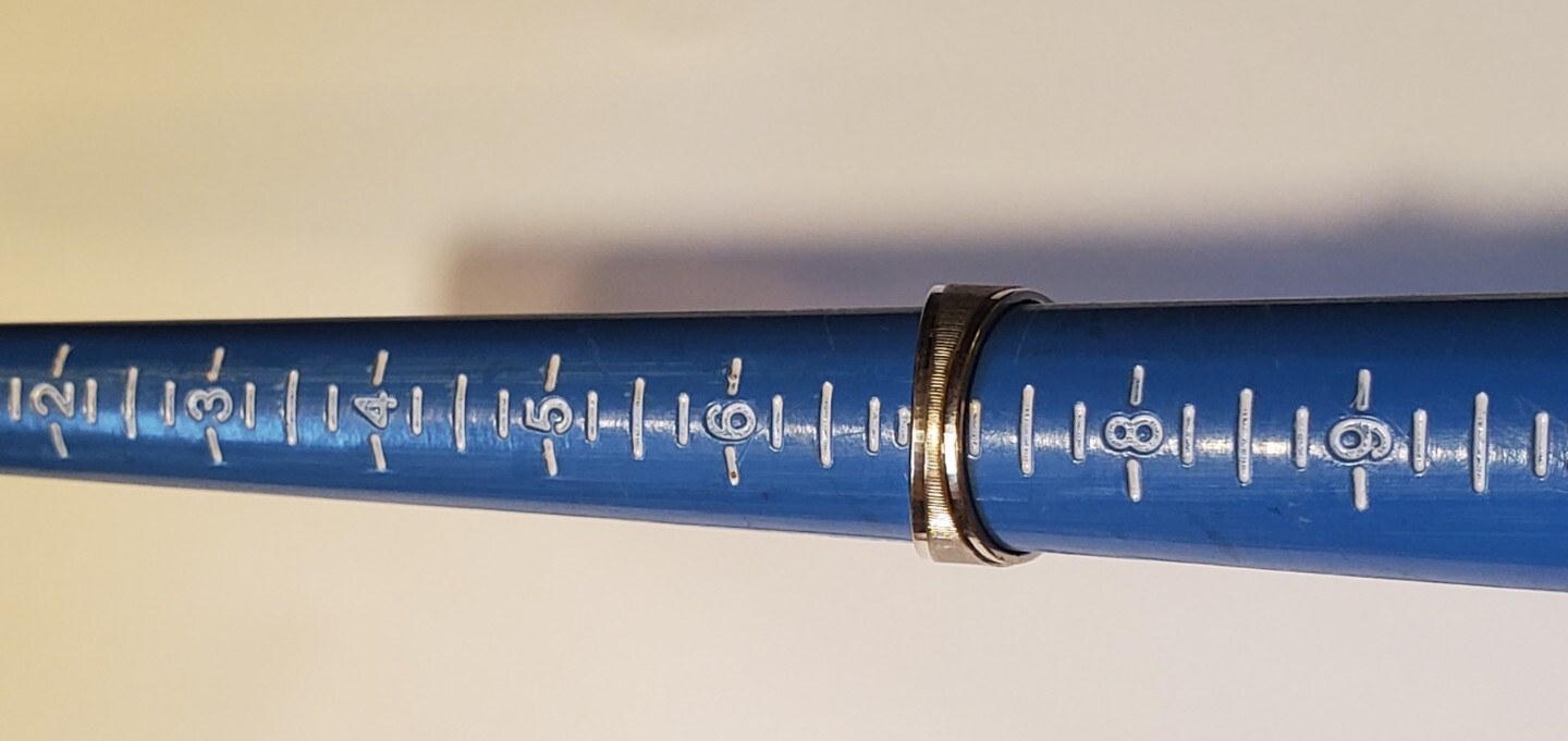 H.M.S. Brushed Silver Tone Solitaire Wide Band Fashion Ring Size 7 White Topaz  thumbnail 7