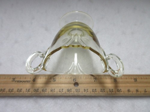 Heisey Empress (#1401) Sahara/Yellow Individual Handled Open Sugar - Picture 13 of 13