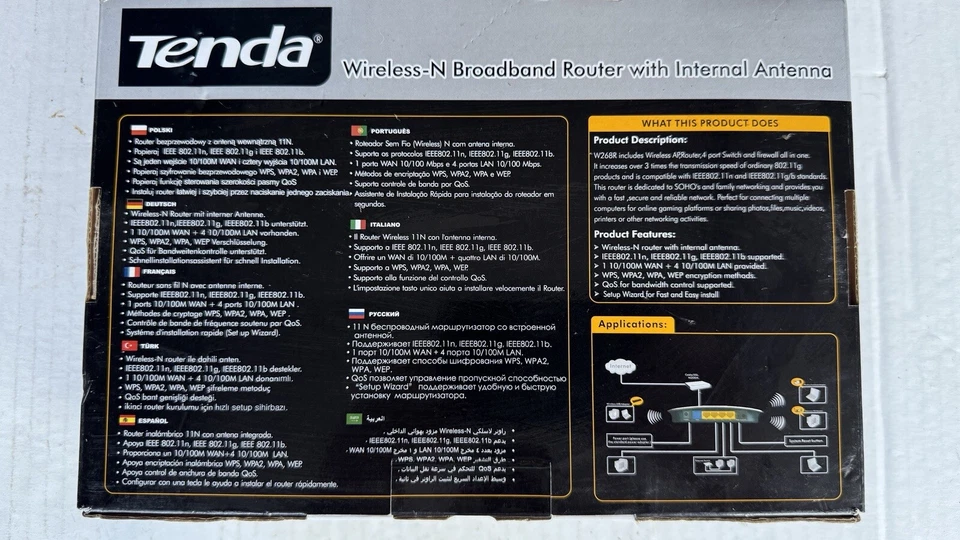 Tenda W268R 150 Mbps 4-Port 10/100 Wireless N Router NIB - Image 3 of 3