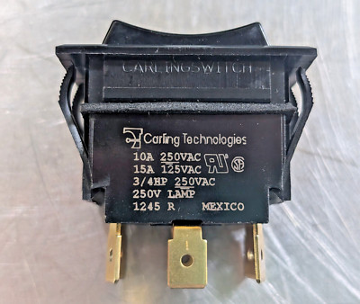 BKI S0104 Rocker Switch, Lighted, DPDT, 15A, 250V, Genuine OEM Part