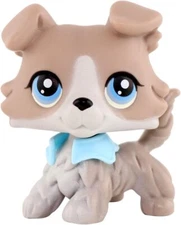 Pet Shop LPS Gray and White Collie 67 & Accessories Who Love LPS Kids Gift Rare