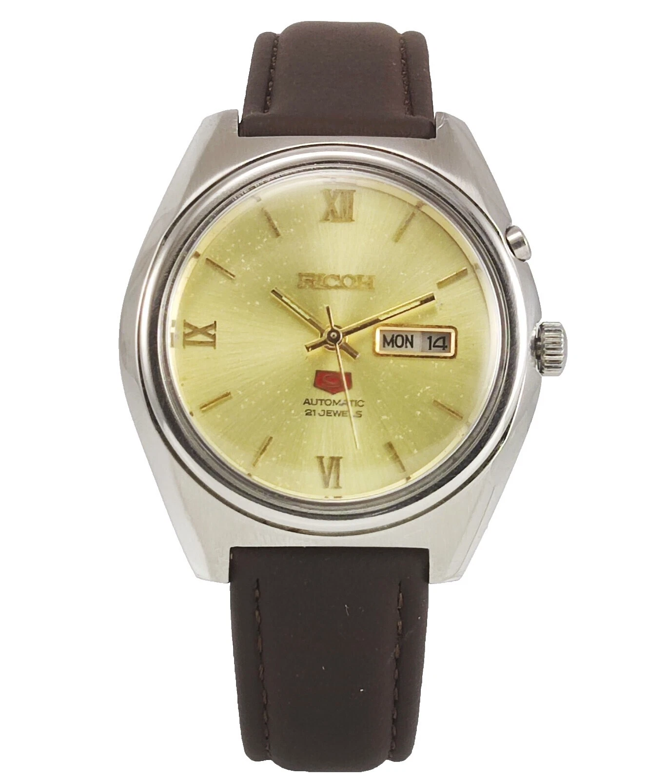 Caja de acero inoxidable Ricoh Vestido/Formal Relojes de pulsera