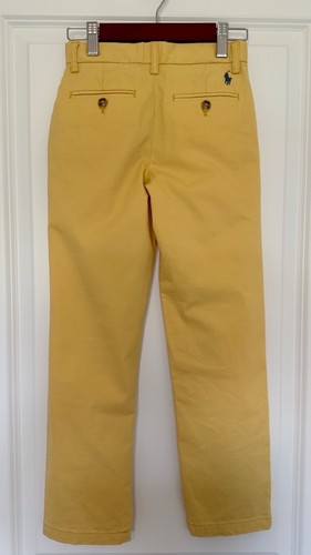 RALPH LAUREN Girls Jeans Butter Yellow Pants Pockets Size 7 Years Cotton - Picture 2 of 8