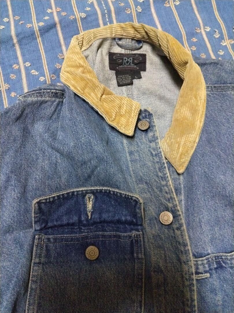 RRL RALPH LAUREN Men Three Stars Denim Jacket length 61cm RRL RALPH LAUREN Men Three Stars Denim Jacket length 61cm