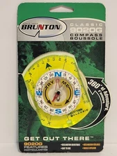 NEW Brunton 9020G Compass High Visibility Green Baseplate DECLINATION Adjustment