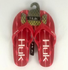 huk men's flip flops