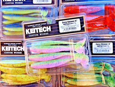 KEITECH Lures Easy Shinner 2'',3'',4'',5'',8'' JAPAN Strong Squid scented Drop Shot